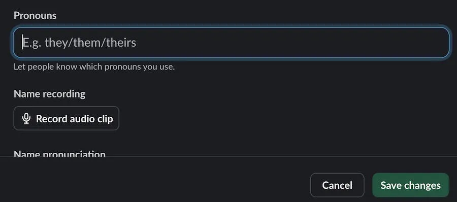 Geben Sie Pronomen in Ihr Slack-Profil ein