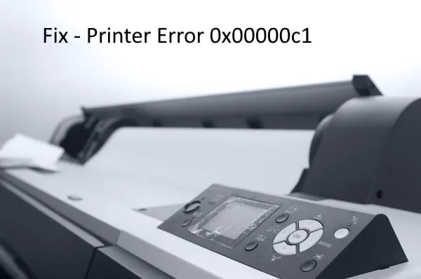 Unable to install Printer error 0x00000c1