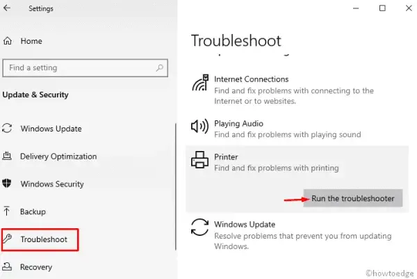 Run the Troubleshooter