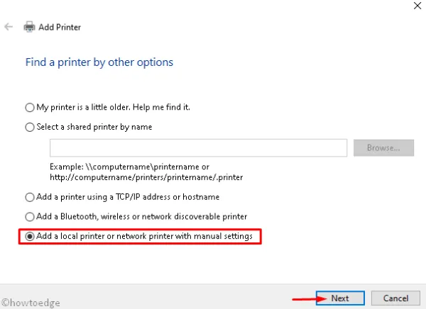 Unable to install Printer error 0x00000c1