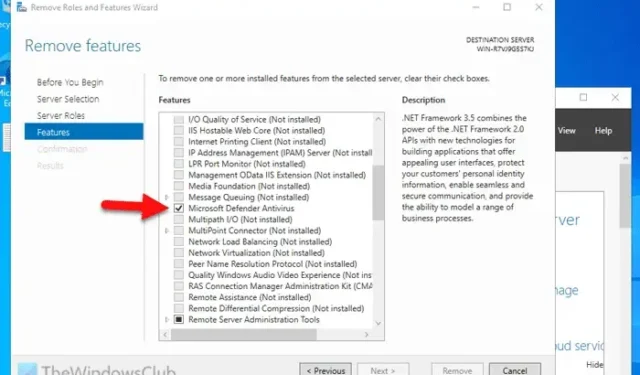 Schritt-für-Schritt-Anleitung zum Deinstallieren von Windows Security auf Windows Server