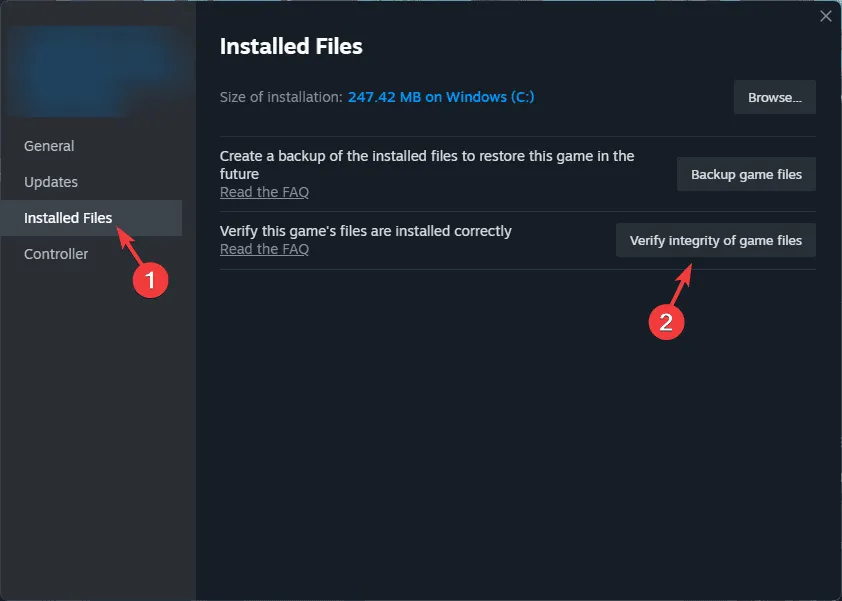 Verificar integridad Código de error 403 de Steam Open palia