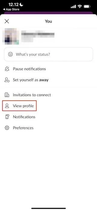 Sehen Sie sich Ihr Slack-Profil in der mobilen App an