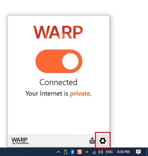 warp connected