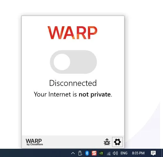 warp disconnected