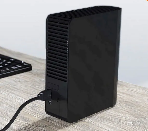 Disque dur externe WD sur une surface