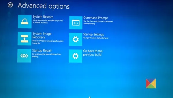 Opzioni di avvio di Windows 10