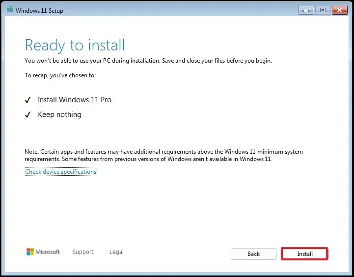 Installazione pulita di Windows 11 24H2