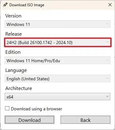 Scarica Windows 11 24H2 Rufus