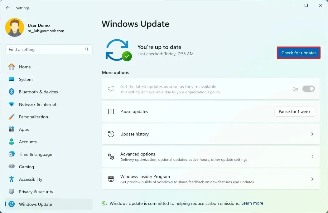 Actualización forzada de Windows 11 24H2