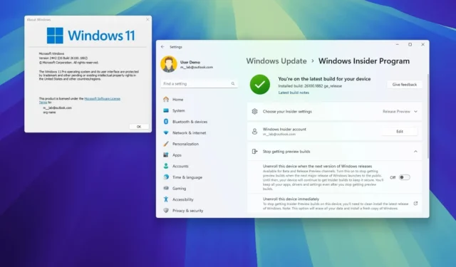 Annulla l’iscrizione al programma Windows Insider per mantenere Windows 11 24H2 senza reinstallazione