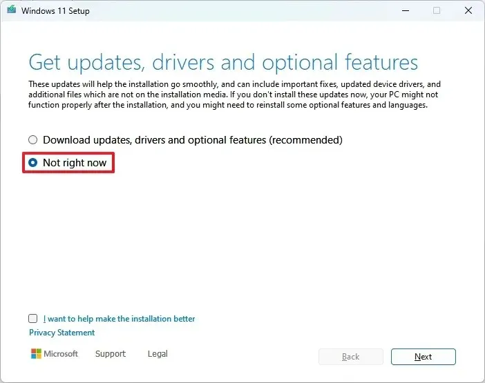 Disable updates during installation