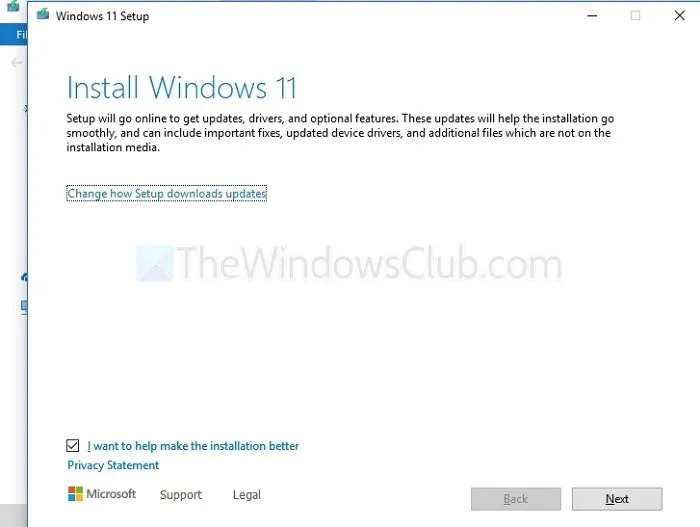 Instalación de actualización local de Windows