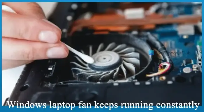 windows laptop fan running constantly