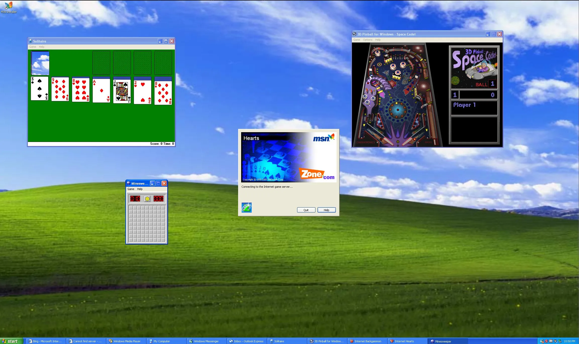 Windows XP-spellen