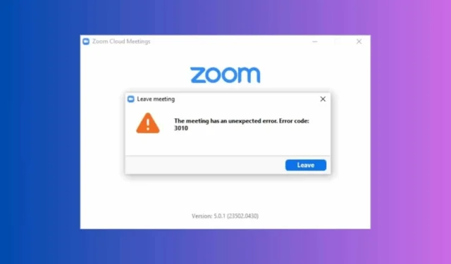 Résoudre l’erreur Zoom 3010 sous Windows : un guide étape par étape