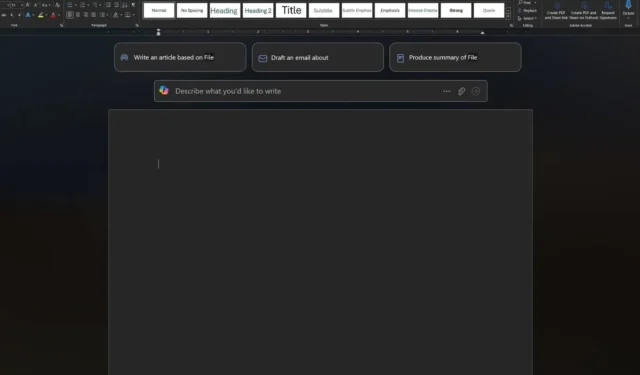 Microsoft presenta la nuova interfaccia utente Copilot per Word, migliorando l’accessibilità delle funzionalità