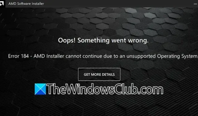 Błąd instalatora AMD: problem z nieobsługiwanym systemem operacyjnym