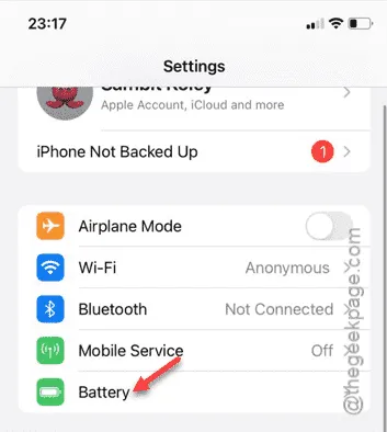 Battery settings