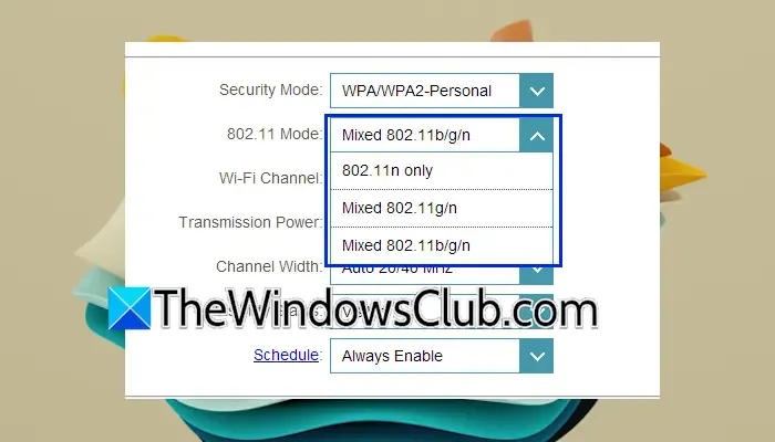 WLAN-Einstellungen im Router konfigurieren