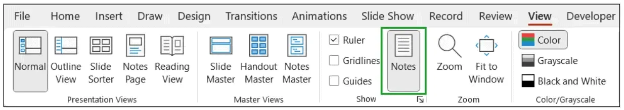 ノート - PowerPoint の Microsoft Copilot