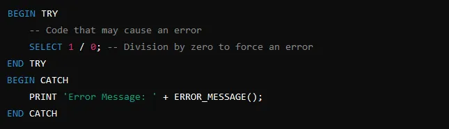 error message sql