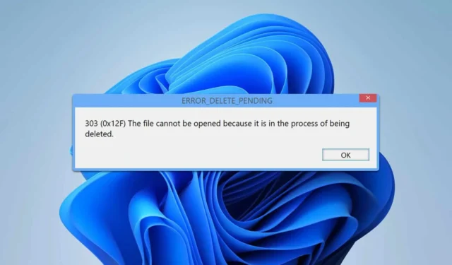 Naprawianie błędu usuwania oczekującego 303 (0x12F): przewodnik krok po kroku