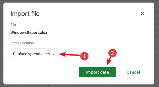 import data