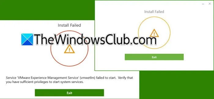 Problema de instalação do VMware Horizon Client