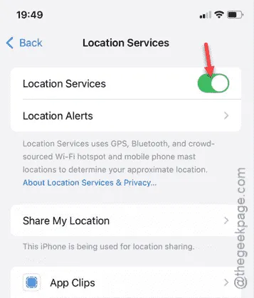 enable location services