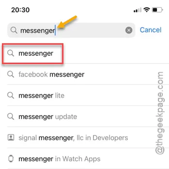 messenger search min