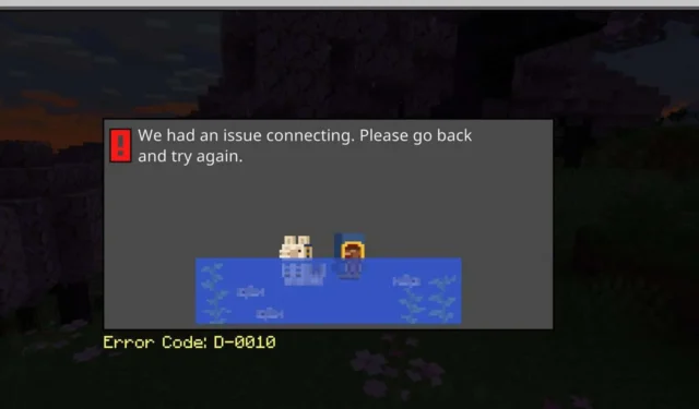 Cómo solucionar el código de error D-0010 de Minecraft: 6 soluciones efectivas