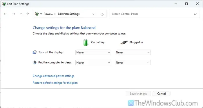 Ajuste de la configuración de energía para monitores