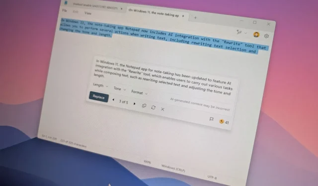 Reescritura de texto con IA en el Bloc de notas de Windows 11: guía paso a paso
