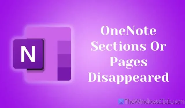 How to Fix Disappeared OneNote Sections or Pages