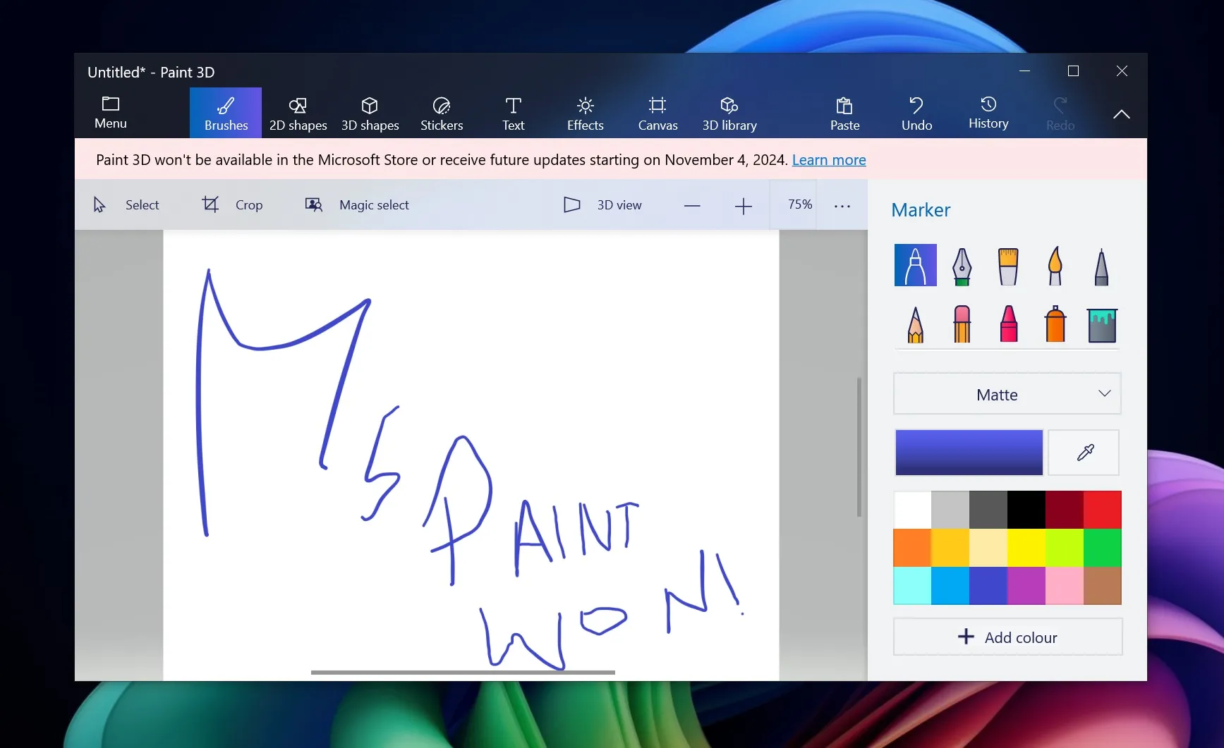 Aplicación Paint 3D