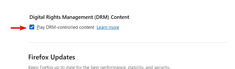 DRM content setting