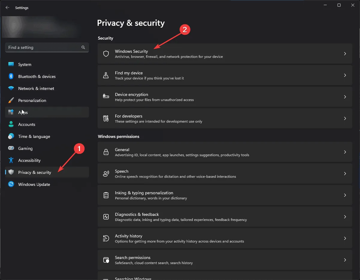 Privacy & Security - Windows Security --mpengine.dll