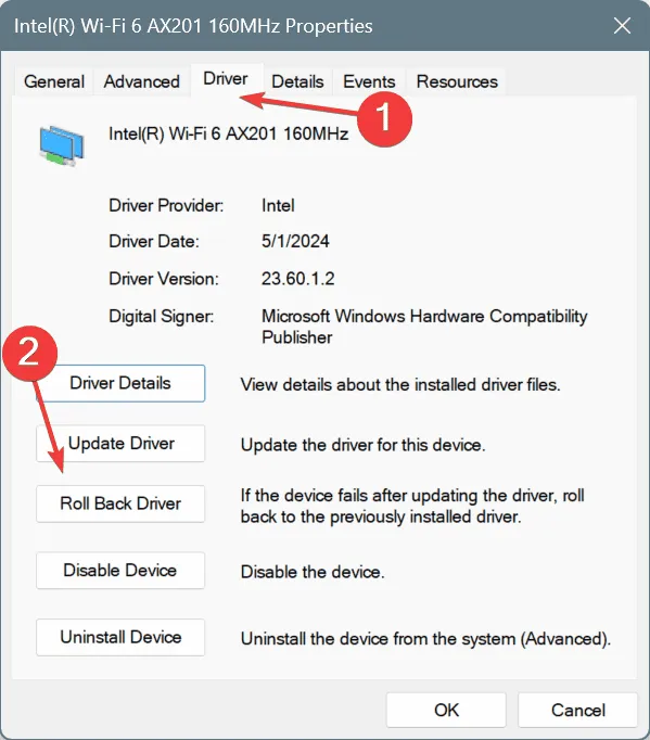 roll back driver for hotspot issue