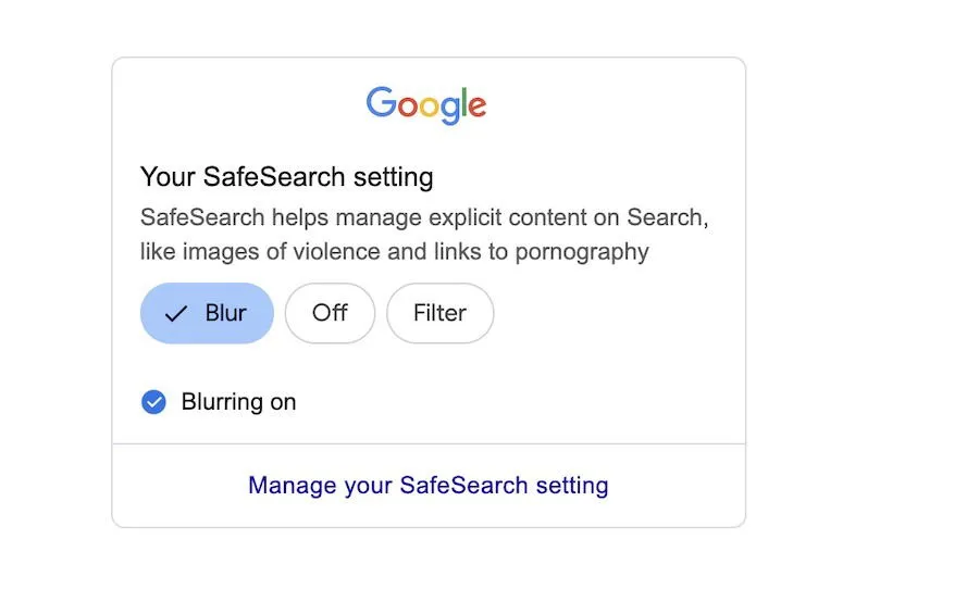 Dostosuj ustawienia SafeSearch w Google