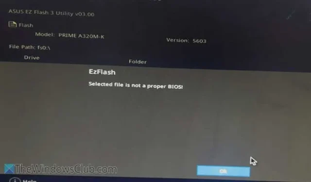 How to Fix “Selected File is Not a Proper BIOS” Error