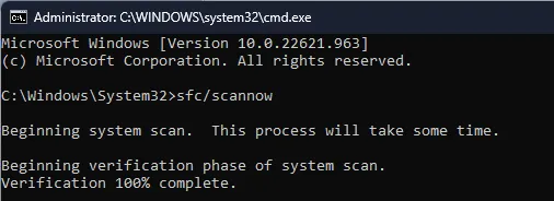 ERRO_SECURITY_STREAM_IS_INCONSISTENT_DO_CMD_SFCSCANNOW