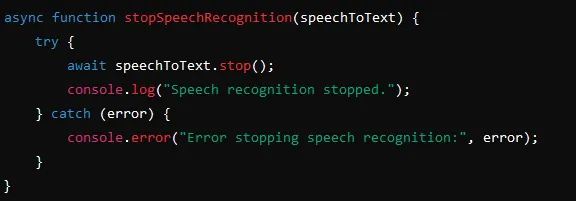 speechtotext stop