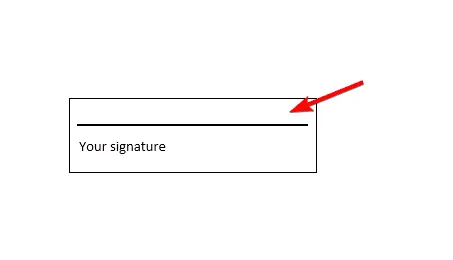 firma della casella di testo