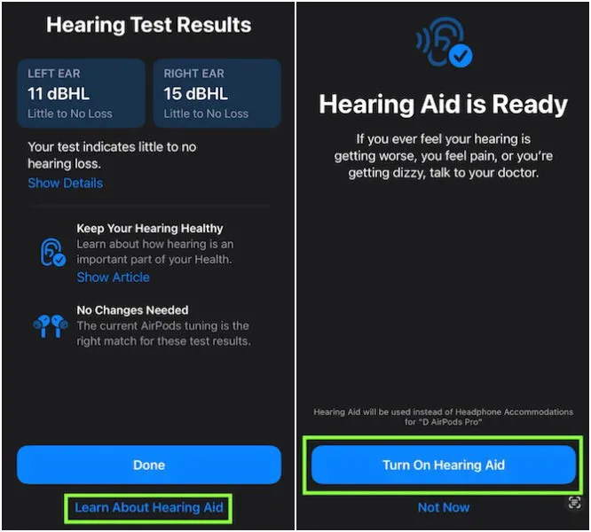Turn On Hearing Aid On AirPods