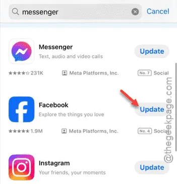 update messenger min