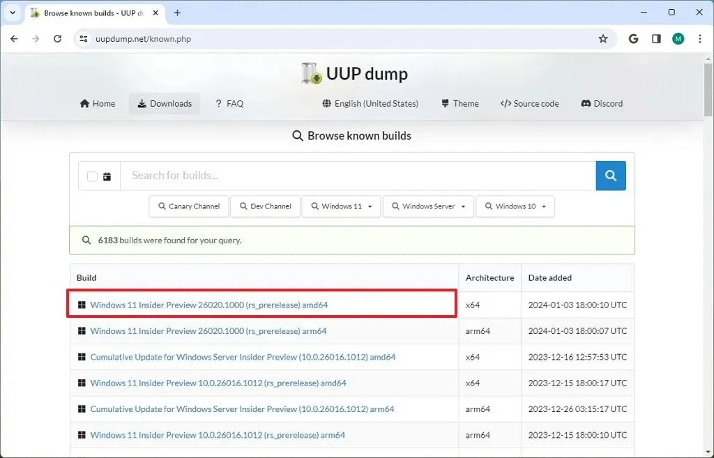 UUP Dump Download Latest Windows 11 Insider Preview