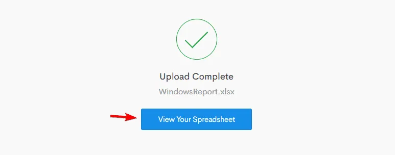 view your spreadsheet