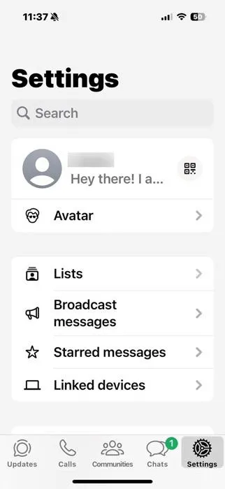 WhatsAppリストオプションは