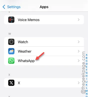 Open WhatsApp settings